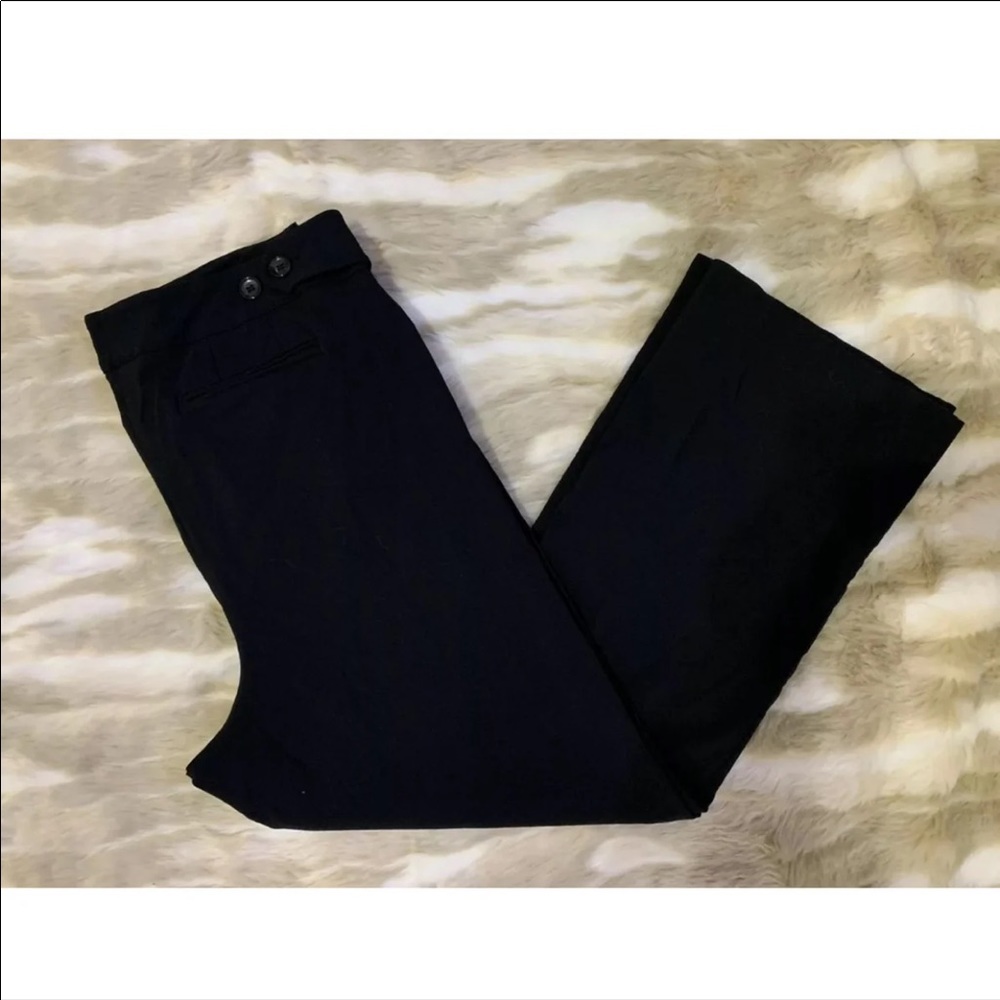 LANE BRYANT Petite Black Straight Leg Trousers
